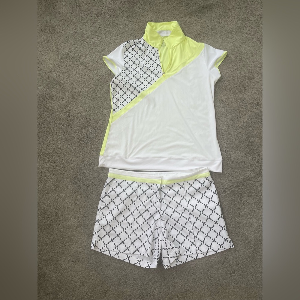 Slazenger Women's Yellow and White Top